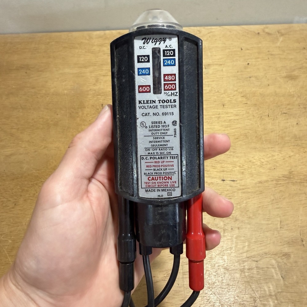 Klein Tools WIGGY DC AC Voltage Tester 69115 Analog 120-600V Range Handheld - Picture 4 of 4
